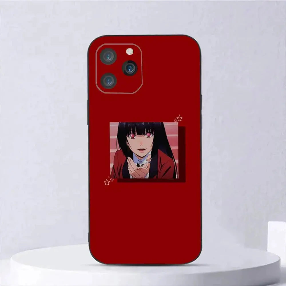 1pc Japanese Anime Kakegurui Jabami Yumeko Phone Case Silicone Soft For IPhone 17 Air 16 15 14 13 12 11 Plus Pro Max Plus SS69 11.69 For IPHONE 17Air / z9