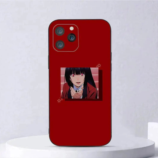 1pc Japanese Anime Kakegurui Jabami Yumeko Phone Case Silicone Soft For IPhone 17 Air 16 15 14 13 12 11 Plus Pro Max Plus SS69 11.69 For IPHONE 17Air / z9