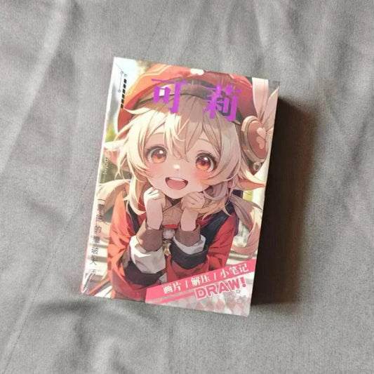 Game Impact Alhaitham Anime Project 40 Sheets 80 Pages Double-sided Mini Characters 68x60mm Magazine Miniature Comic Books SS69 9.69 Klee / 40 Sheets 80 Pages