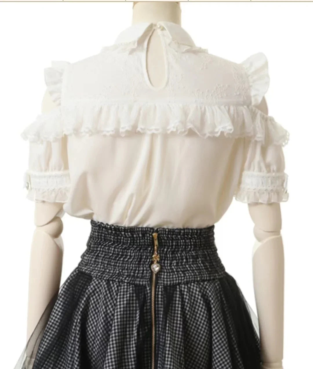 Japanese Liz Mine Women's Shirt Summer Off Shoulder Big Bow Short Sleeve Top Cute Girl BlousesHigh Waist Skirt 2 Piece Skirt Set SS69