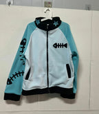 Japanese Punk Cat Ear Hoodie with Fish Bone Zip-Up