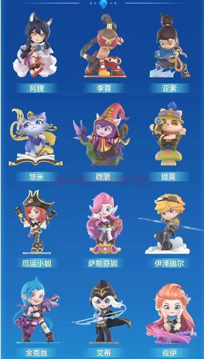 Genuine Lol League Of Legends Classic Character Series Jinx Anime Figure Model Toy Doll Room Decoration Birthday Gifts Toys Boys SS69 314.69 12PCS recognize