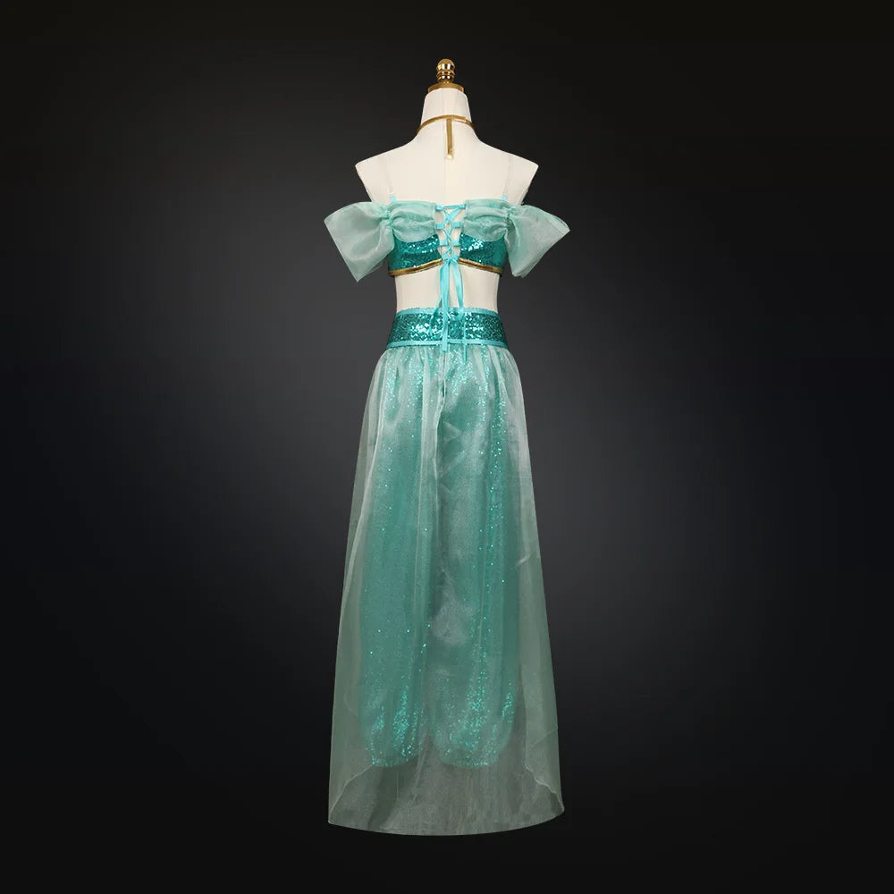 Role playing costumes, adult performance costumes, women's Christmas and birthday parties, Carnival Jasmine Princess dresses