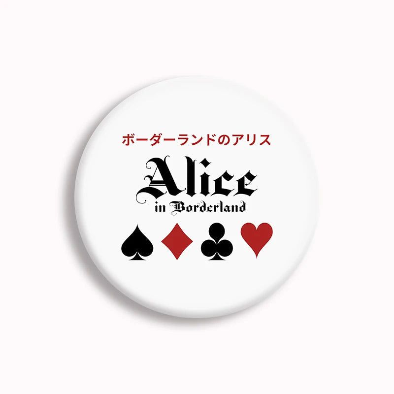 Hot Japan TV Alice in Borderland Soft Button Pin Chishiya Kuina Creative Game Over Brooch Badge Bag Decor Jewelry Fans Collect SS69 6.69 18 / 44mm(1.7in)