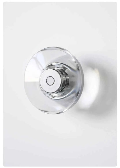 Modern Round Crystal Bedside Lamp Bedroom Living Room Italian LED Sconce Minimalist Art Circular Corridor Mirror Wall Lights