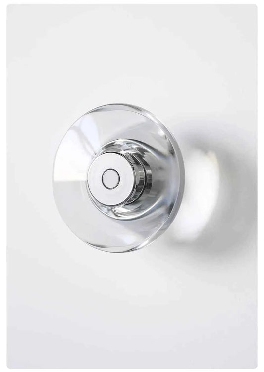 Modern Round Crystal Bedside Lamp Bedroom Living Room Italian LED Sconce Minimalist Art Circular Corridor Mirror Wall Lights