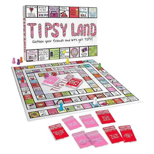 Tipsy Land Drinking Games Interactive Girls Night Party Drinking Game for Adults Bachelorette Halloween Party Game for 2-8Player SS69