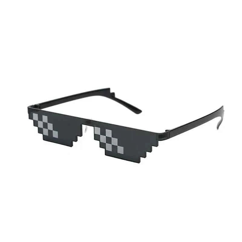 1-8pcs Mosaic Sunglasses Cool Party Vintage Shades Eyewear For Men Pixelated Sunglasses Funny Women Glasses