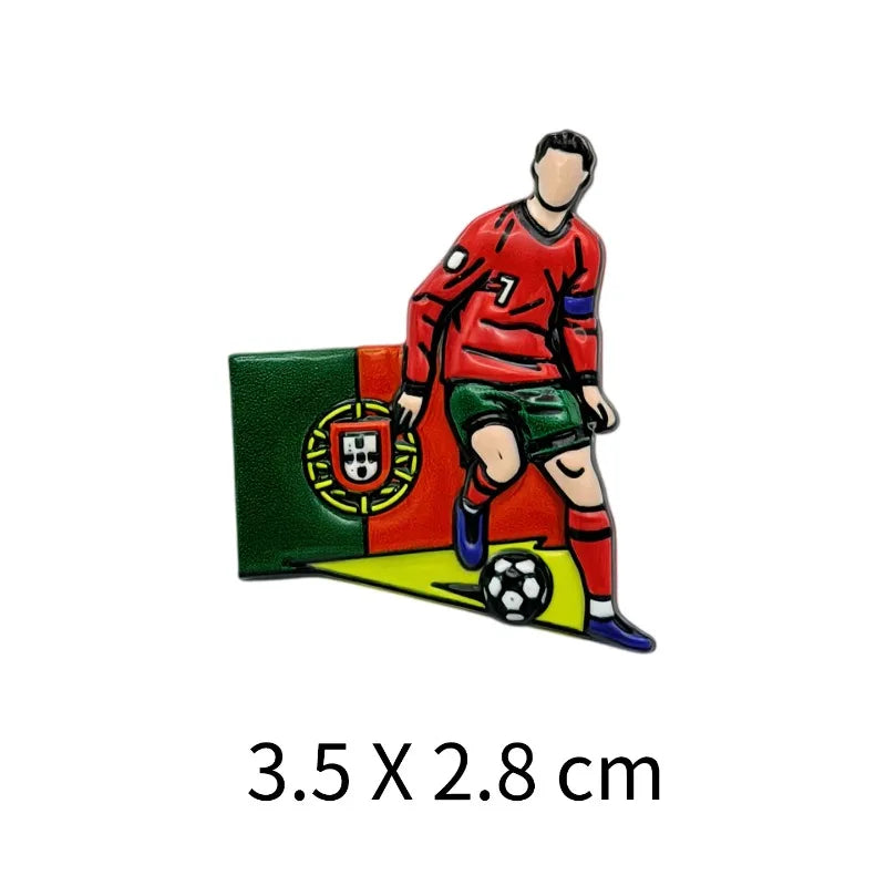 2026 World Cup Soccer Player Enamel Pin Badge for Bags & Clothes