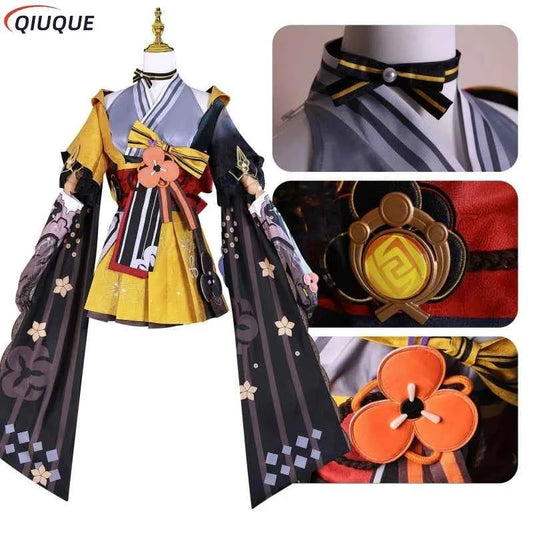 Chiori Cosplay Costume Wigs Boots Shoes Metal Accessories Women Costume Full Set Carnival Party Costume
