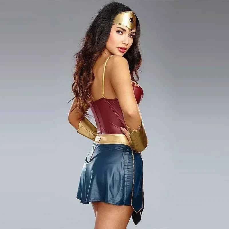 Wonder Women Cosplay Costumes Adult COS Wonder Cosplay Clothes My Hero Academia Anime Leather Costumes