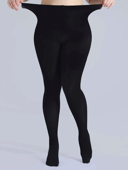 SS69 Plus Size High Waisted Stretch Pantyhose for Women, Nylon Elastane Blend