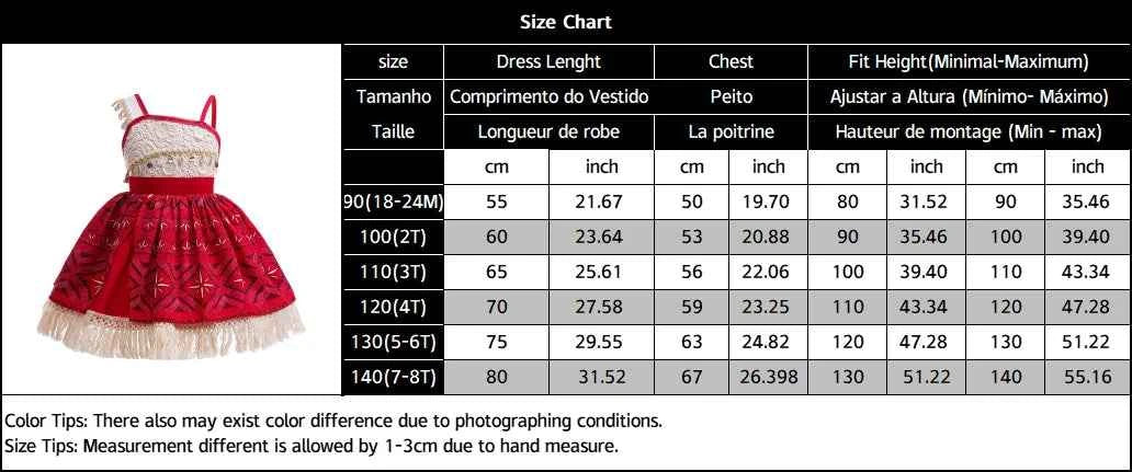 Disney New Moana Dress Costumes Kids Girl Cosplay Toddler Movie Ocean Adventure Infant Frock Halloween Party With Chick Clothes