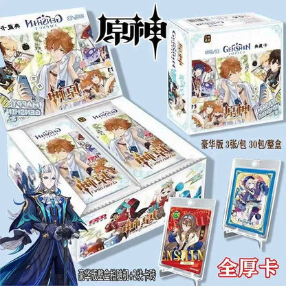 New Genshin Impact Collecting Cards Gift Box Set Cards Anime Game Peripherals Cards Rare Card Gifts For Fans And Collectors
