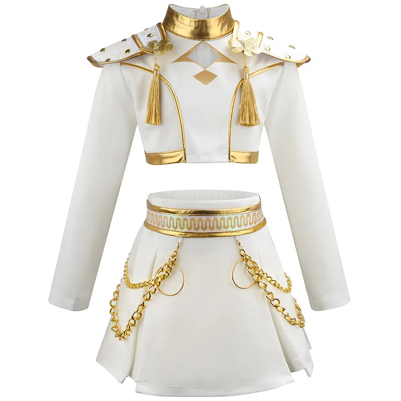 SS69 Anime Movie Cosplay Costume Set for Girls Cotton Polyester Dress Pants
