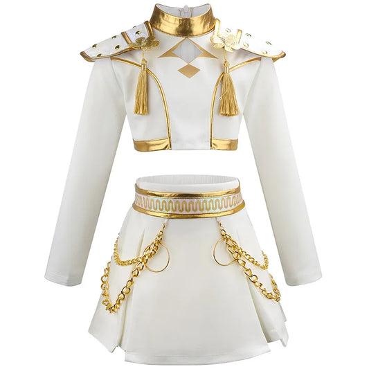 SS69 Anime Movie Cosplay Costume Set for Girls Cotton Polyester Dress Pants