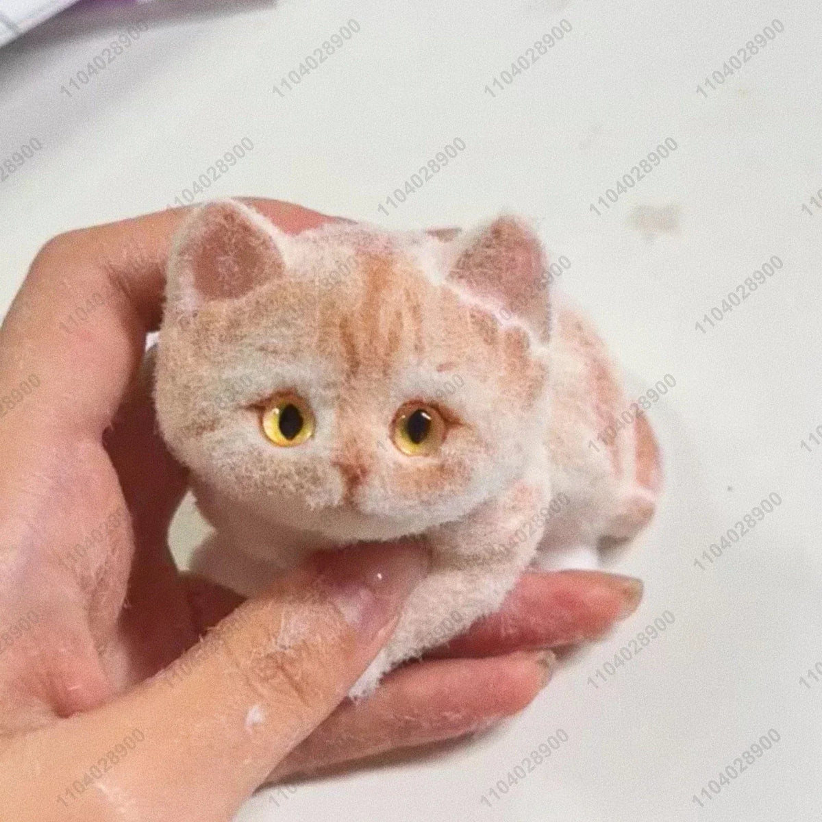Handmade Kitty Cat Taba Squishy Silicone Fuzzy Kitten Soft Cat Mushy Squeeze Toy Mochi Toy Hand Relax Stress Release Gift Toy SS69 33.69 WHITE