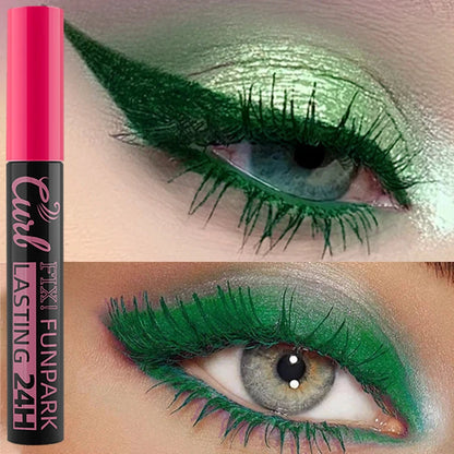 9 Color Mascara Thick Curl Waterproof  Natural Eyelash  Long Lasting Blue White Green Pink Black Eye Makeup Korean cosmetics SS69