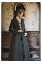 Lautaro Autumn Winter Long Warm Wool & Blends Coat for Women Shawl Collar Single Breasted Elegant Fit and Flare Woolen Overcoat