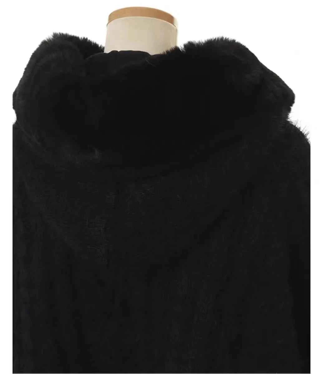 Fall Winter New Sweater Cardigan Women Japanese Mine Sweet Soft Waxy Thick Sweet Pearl Button Hooded Knitted Sweater Cape Jacket