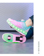 Children's LED Roller Skate Shoes with Two Wheels