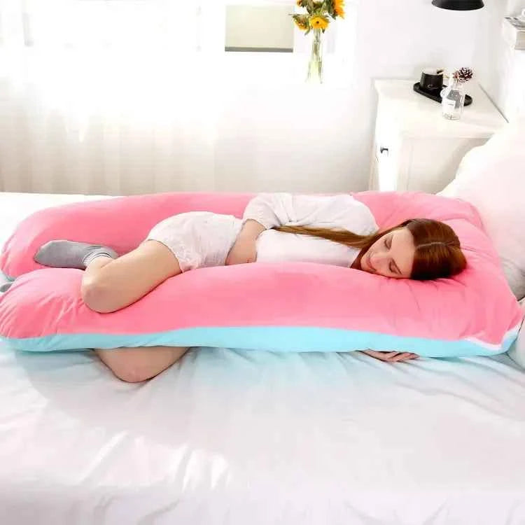 Soft Fleece Pregnant Pillow Gravida U Type Lumbar Pillow Multi Function Side Protect Cushion for Pregnancy Women Dropshipping