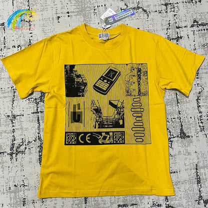 2023 New Fluorescent Green Vintage Washed Batik Cav Empt C.E T-Shirt Men Women 100% Cotton Mobile Phone Printing Cavempt Tee SS69 32.69 4 / XL