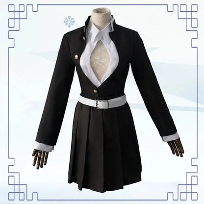 Anime Kanroji Mitsuri Cosplay Costume Kimono Haori Dress Wig Clothes Halloween Costume for Adult Children SS69