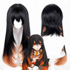 Anime Gachiakuta Amo Empool Cosplay Wig Women Gradient Long Hair Heat Resistant Synthetic Wig Halloween Prop