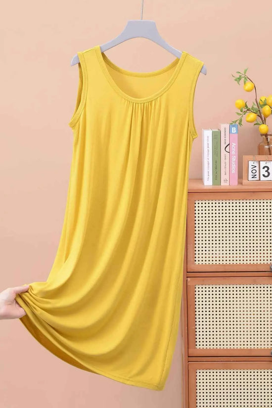 Plus size XL to 8XL Modal sleeveless sleepdress Summer lady's tank dress Loose camisole nightdress comfort dresses
