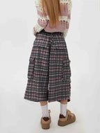 Summer Women Abi Goblin Core Plaid Jorts Harajuku Y2k Streetwear Shorts 2000s Aesthetic Pants Japanese Grunge Cyber Punk Tomboy