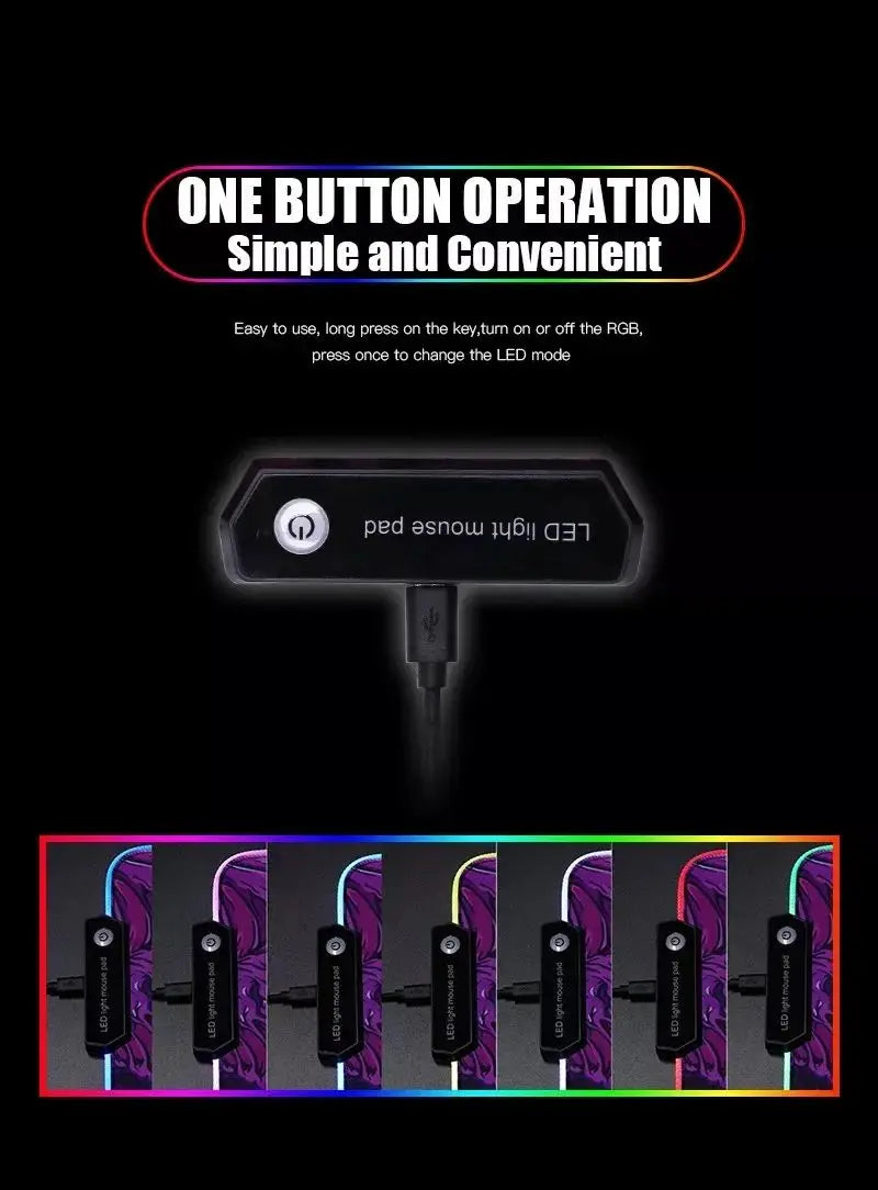 1pc Suguru Geto Jujutsu Kaisen Anime XXL RGB Gaming Mouse Pads HD Black Gamer Accessories Large LED SS69