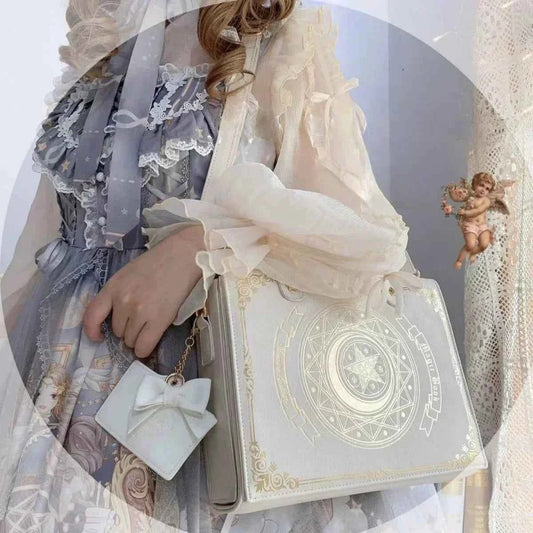 SS69 Harajuku Vintage Shoulder Bag, Y2K Gothic Square Messenger Tote