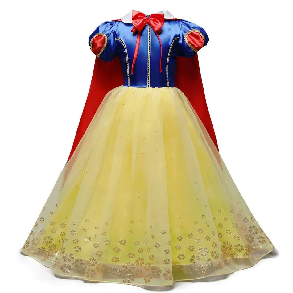 Girls Princess Cosplay Costume Dress - Flower Print