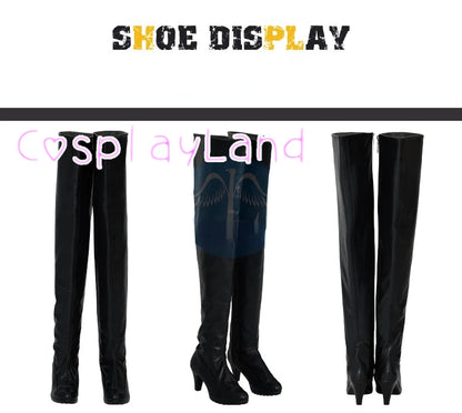 Female Ada Wong Cosplay Costume Clothing Resident 4 Remake Ada Red Women Dress Role Playing Halloween Game Set with Shoes
