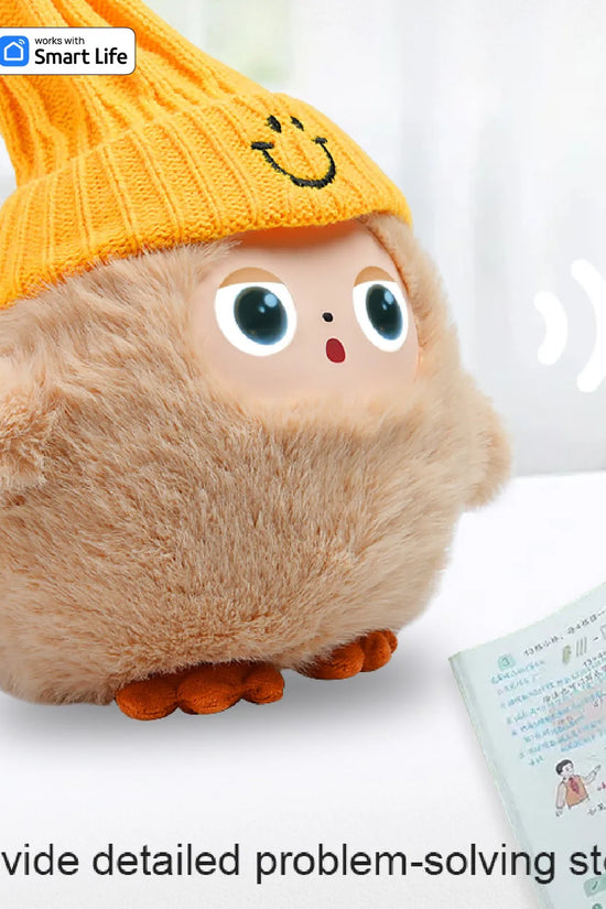 AI Plush Toy W/Smart Voice&LED Eyes,Interactive Companion for Kid/Adult‌Gift-ReadyRechargeable E-Pet open up fun life W/Tuya App