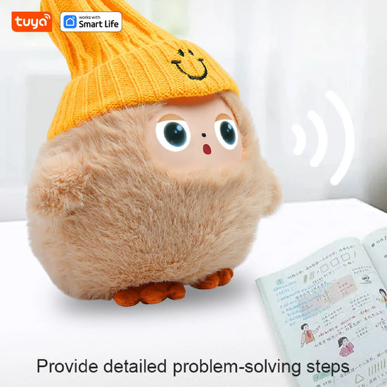 AI Plush Toy W/Smart Voice&LED Eyes,Interactive Companion for Kid/Adult‌Gift-ReadyRechargeable E-Pet open up fun life W/Tuya App