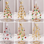 Iron Lace Christmas Tree Mini With Bell Star Desktop Ornament Ornament New Year Christmas Eve Gift Celebrate Party Xmas 2026