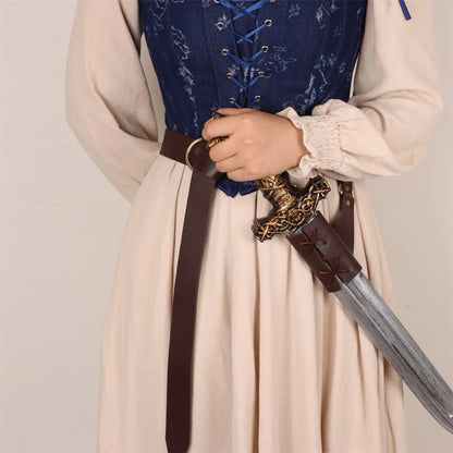 SS69 Medieval Knight Sword Sheath and Belt for Cosplay Faux Leather Scabbard