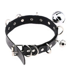 1Pc Harajuku Gothic Spike Rivet Star Necklaces Collares Hip Hop Rock Black Bowknot PU Lace Leather Sexy Y2K Girl Choker Jewelry SS69