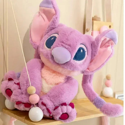 Anime Disney Kawaii Stitch Angel Stuffed Plush Toy Doll Cartoon Figure Soft Animals Pillow Room Decor Peluche Kids Birthday Gift SS69