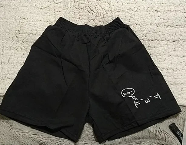Cotton Shorts for Women Black Summer Pantalones Cortos De Mujer Print Japanese Fashion Casual Cute Pants 2025 New Bottoms 27x232 SS69