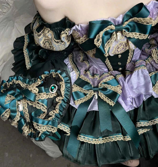 The Little Mermaid's Tears Younger Girls Party Wedding Dress Handmade Wedding Costume for Girls Lolita Girls Bridesmaid Dress