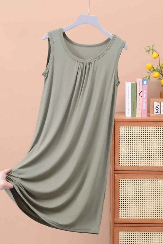 Plus size XL to 8XL Modal sleeveless sleepdress Summer lady's tank dress Loose camisole nightdress comfort dresses