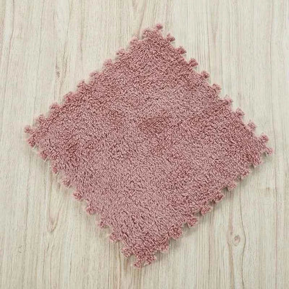 30*30CM Soft Plush Children Kids Rug Play Mat Puzzle Carpet Warm Playmat Interlocking Exercise Tiles Floor Carpet Decoration Mat
