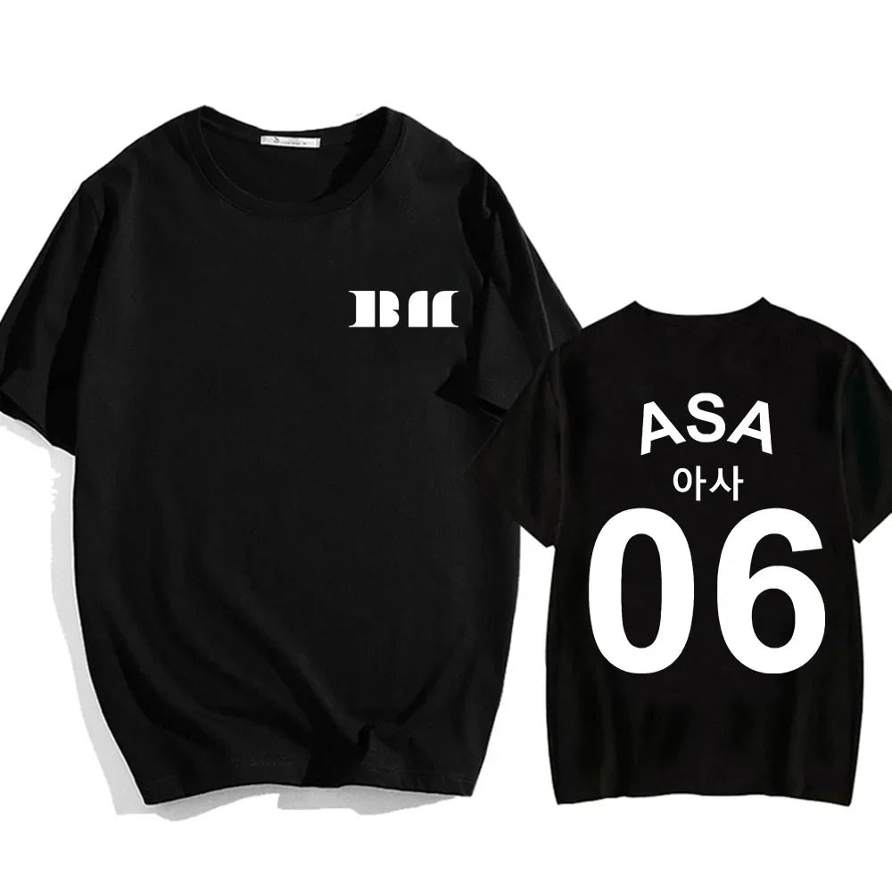 BABYMONSTER Kpop Band T-shirt ASA 06 Tees Short Sleeve Cotton Comfortable Tee-shirt Summer Casual Women/Men Tshirts Streetwear SS69