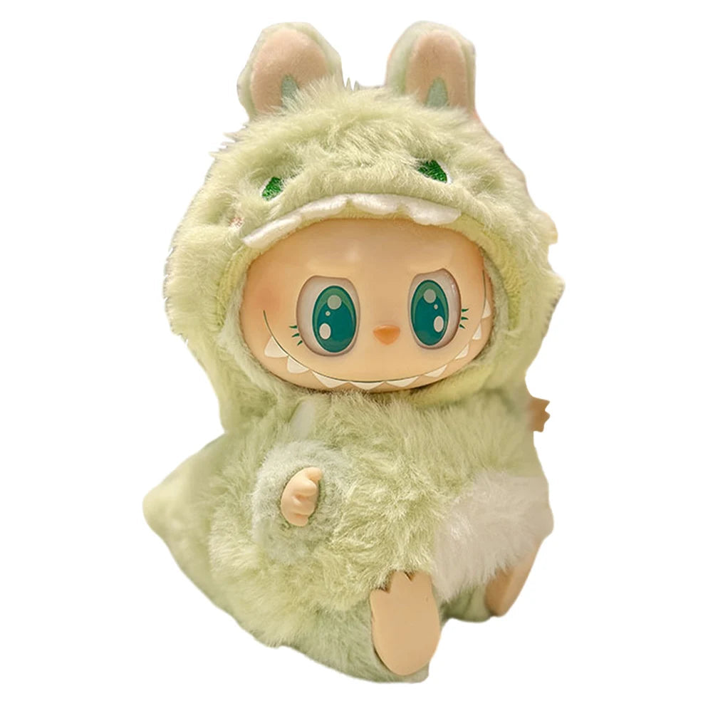 17cm Mini Plush Doll's Clothes Outfit Accessories for Korea Kpop Labubu Dolls Sit Party Overalls Clothing Gift （Only clothes） SS69 17.69 C / spain
