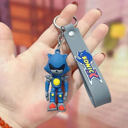 Sonic The Hedgehog Keychain Cartoon Anime Backpack Pendant Car Keyring Kawaii Key Chain Decor Accessories Toy Kids Birthday Gift SS69 6.69 2