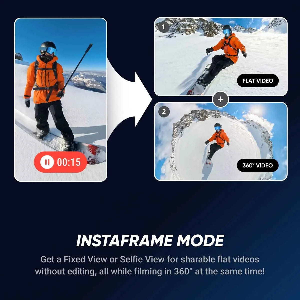Insta360 X5 - Waterproof 8K 360° Action Camera, Leading Low Light, 3-Hour,Triple AI Chip Design Battery,