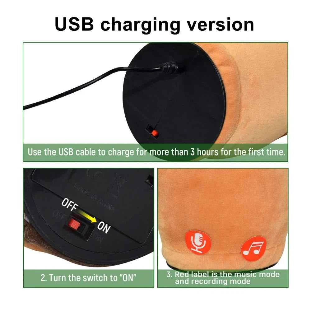 Musical Singing Dancing Toys 120 Songs Repeating Talking Record Speaking Sunflower Soft Plush Funny Creative Saxophone Kids Toy